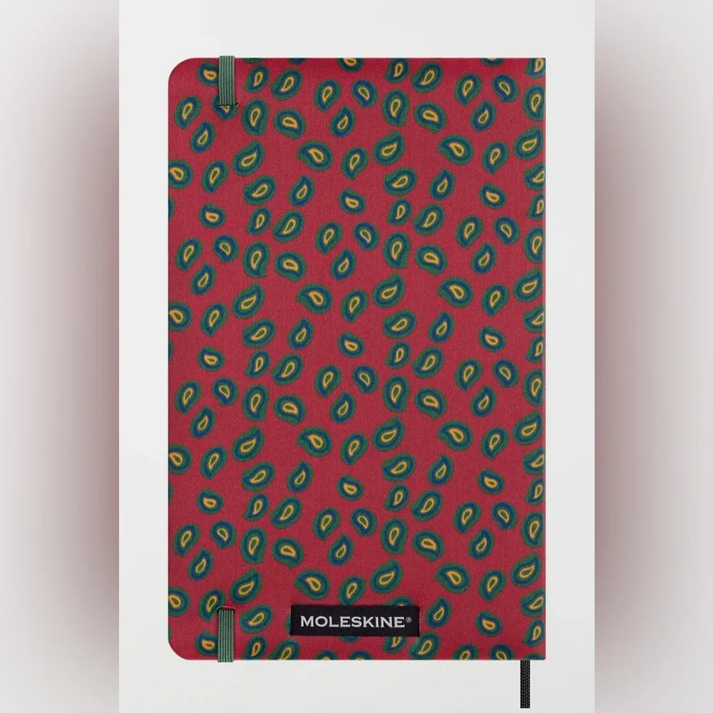 MOLESKINE LIMITED EDITION ITALIAN SILK HARDCOVER NOTEBOOK LARGE 176 Pages Red